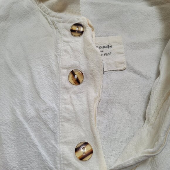 Key Largo FL Cotton Crepe Shirt Nautical Long Sleeve Lightweight Pocket Vintage - Picture 5 of 14